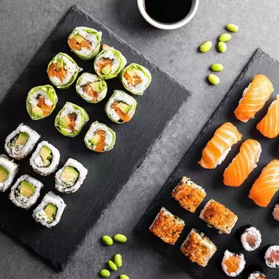 slate sushi set